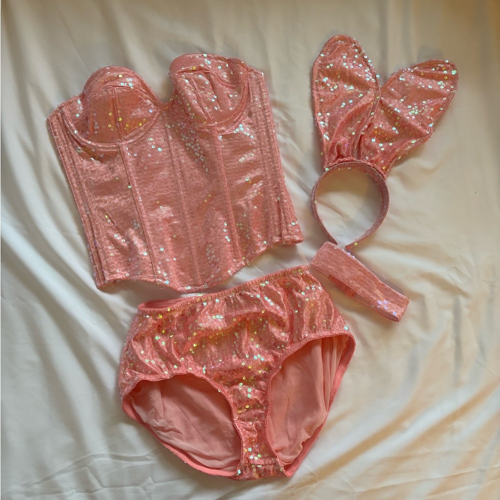 Starline Adorable Pink Sequin Bunny Costume NWOT